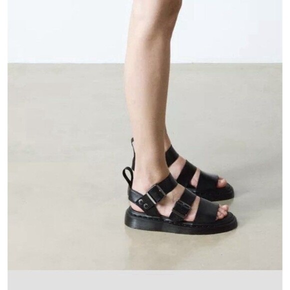 Dr Martens Gryphon Black Leather Sandals Men 11 Women 12 UK 10 EU 45 main image 8